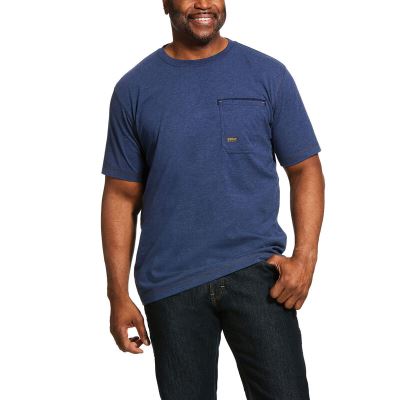 Ariat Work: Rebar Workman Technician Graphic Camisetas Hombre - Azul Marino Oscuro (KIRYQ5769)